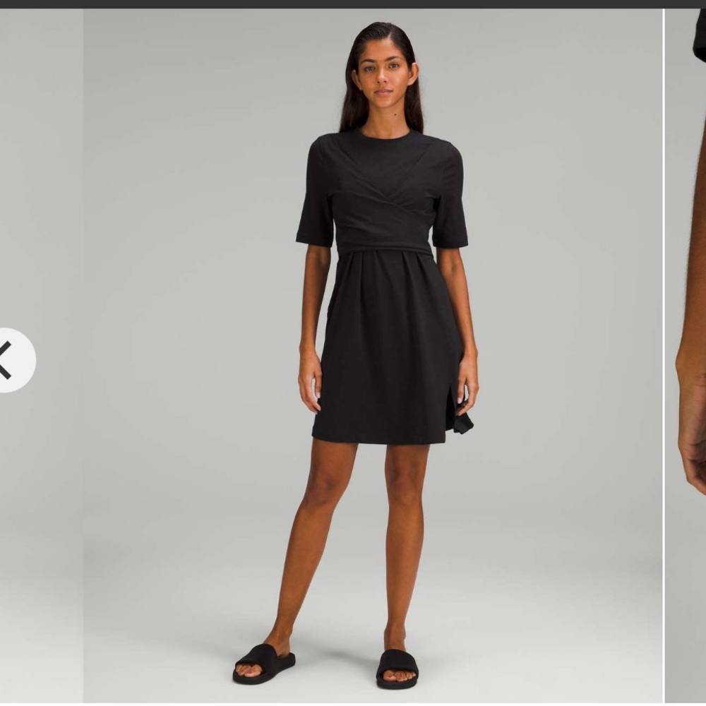 Lululemon Cotton Wrap-Front T-Shirt Dress
Black